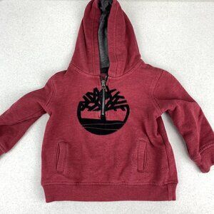 Timberland Faded Red Hoodie Sweatshirt 24M